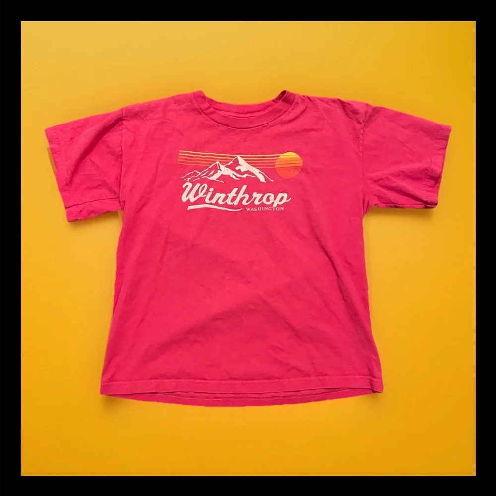 Kids Pink Winthrop Washington Short Sleeve T-Shirt